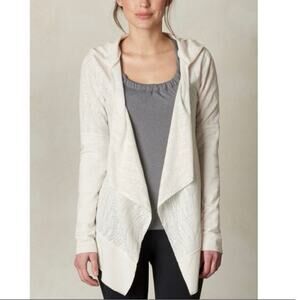 PRANA Grateful Drape Open Hooded Cardigan Size Large